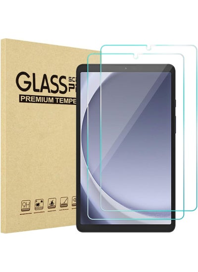 Buy Screen Protector for Samsung Galaxy Tab A9 8.7-Inch 2023 with Easy Installation Frame Tempered Glass Film HD Clear 2pcs in UAE