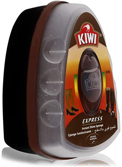 اشتري kiwi Express Instant Shine Sponge Brown 7ml في السعودية