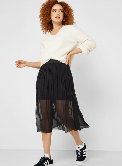 Buy High Waist Plisse Skirt in UAE