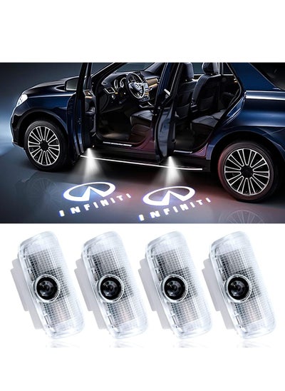 Buy Infiniti Car Door Light Logo Projector Courtesy Led Welcome Lights Compatible With Q50 Q70 Q60 QX50 QX70 QX80 FX G M EX Series - 4PACK in UAE