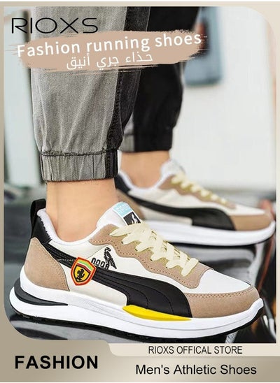 Buy Men's Trainers,Breathable Athletic Shoes,Fashion Men Sports Shoes,Comfort Fitness Shoes For Men,Lace-up Low Top Sneaker For Running Jogging Hiking Walking And Outdoor Use in Saudi Arabia