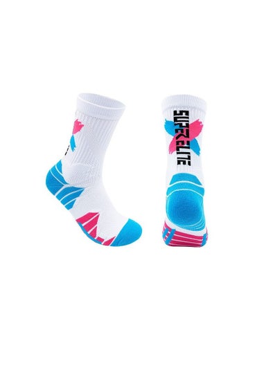 Buy M MIAOYAN high-tube professional men's and women's actual combat basketball socks towel bottom thickened shock-absorbing high-top tide socks sports elite socks in Saudi Arabia