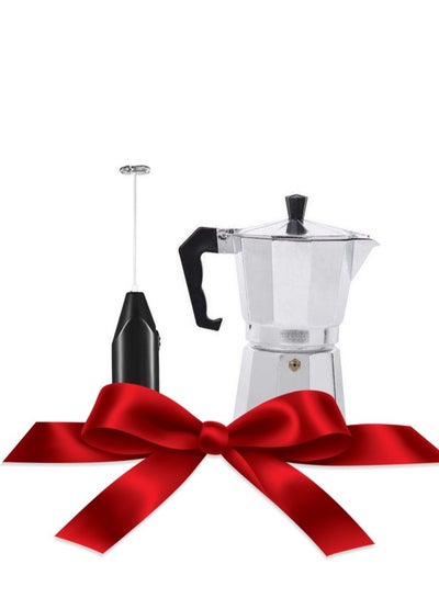Buy Electric Mini Beating Coffee Mixer +Aluminum Coffee Maker in Egypt