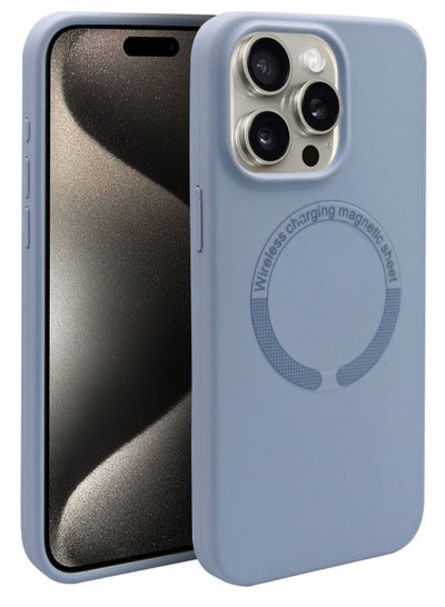 Buy iPhone 15 Pro Max Case Cover with MagSafe Sky Blue in Saudi Arabia