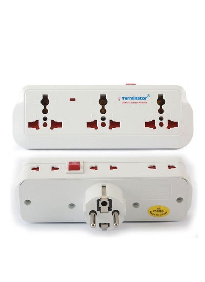 اشتري Terminator Multi Adaptor Universal 2 Pin Schuko Plug 16A With Switch 3 Way 3 Pin Spocket + 3 Way 2 Pin Socket - TMA 510 في الامارات