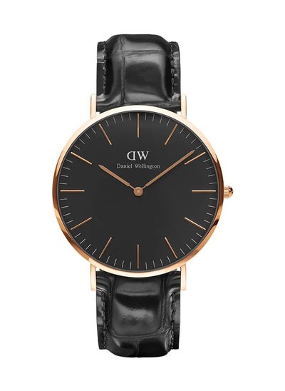 Buy Daniel Wellington Classic Reading Black Mens Watch with Black Italian Leather Strap - 40mm in Saudi Arabia