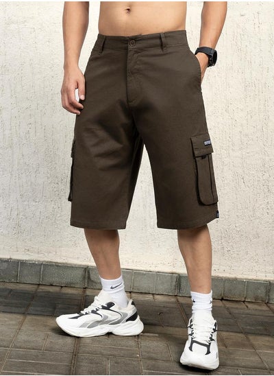 Buy Relaxed Fit Cargo Shorts with Pockets in Saudi Arabia