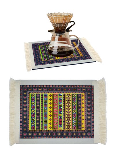 Buy Coffee Mat Coffee Cup Mat Coffee Mug MatTable Mat Mouse Pad Rubber Rectangle 27x18x0.2 cm in Saudi Arabia