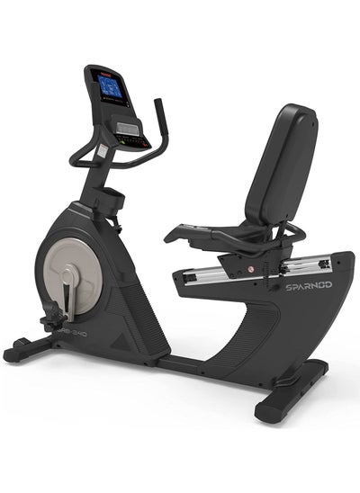 Buy Sparnod Fitness SRB-340 Semi Commercial Recumbent Exercise Bike Cycle for Home Gym (Free Installation) in UAE