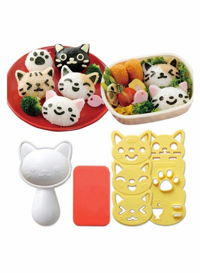 Buy Rice Ball Mold Set Cat Lovely Rice Ball Mold Sushi Mold Pattern Sushi Kitchen Rice Mould Sandwich DIY Kitchen Tools in UAE