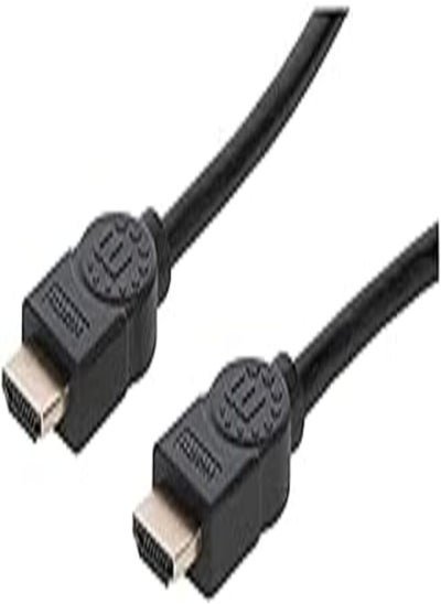 Buy Manhattan Premium High Speed HDMI Cable with Ethernet HEC ARC 3D 4K@60Hz UHD 18 Gbps Bandwidth HDMI Male to Male 1m - Black in Egypt