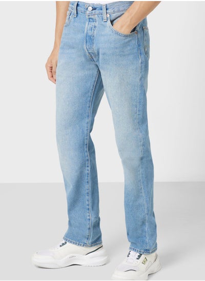 Buy Light Wash Straight Fit Jeans in UAE