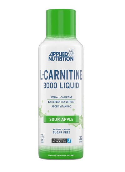 Buy L-Carnitine 3000 Liquid - Sour Apple - (32 Servings) in Saudi Arabia