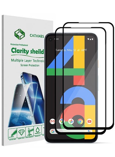 Buy 2 Pack For Google 4a 4G Tempered Glass Screen Protector Full Glue Back in UAE