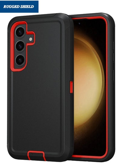 Buy Samsung Galaxy A'55 5G Case, Samsung A'55 Durable Shockproof 3-Layer Heavy Duty Case, [Full Protection][Shockproof] [Drop-Proof] [Dust-Proof], Cover for Galaxy A'55 5G 2024 (Black Orange) in UAE