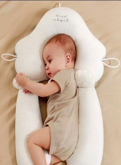 اشتري Baby Head Shaping Pillow Flat Head Pillow With Adjustable Height (Pink) With Free Pillow Cover في الامارات