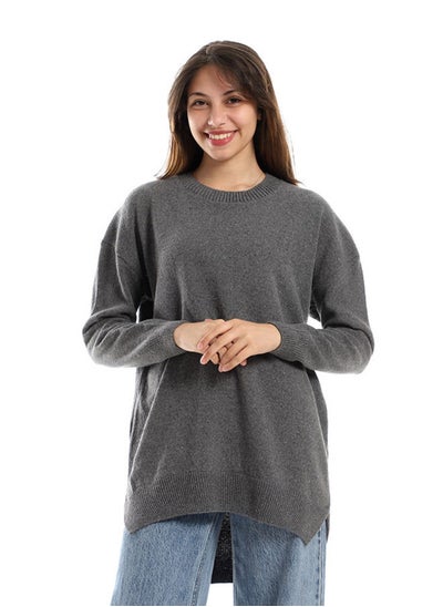 Buy Slip On High Low Pullover._Heather Grey in Egypt