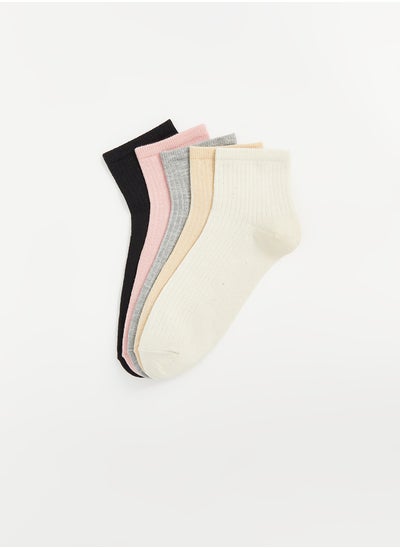 Buy Female Plain Socks 5 Pack in Egypt