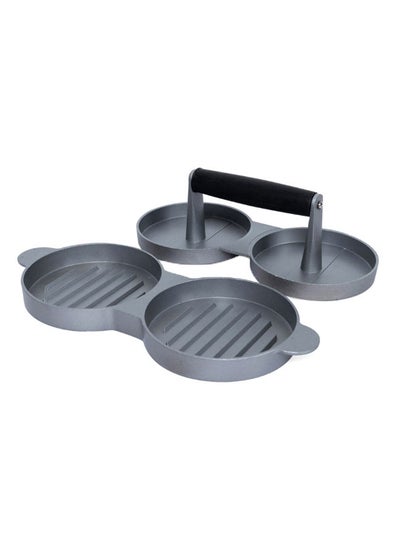 Buy Hamburger Press For 2 Burgers Grey/Black in UAE