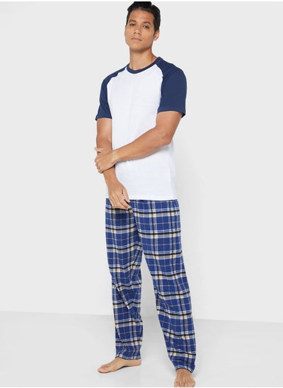 Buy Check Bottom Nightwear Set in UAE