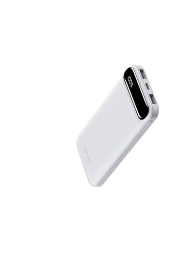 اشتري 20000mAh Power Bank with USB-A to USB-C Cable 30CM Charge Two Devices Simultaneously 15W Output Fireproof Material & Compact Design with LED Indicator - White في الامارات