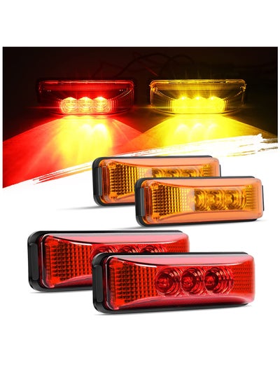 Buy LED Marker Light TL-33 4PCS 3.9 Inch 3 Led Truck Trailer Light Front Rear LED Side Marker Lights Clearance Indicator Lamp Waterproof Sealed Surface Mounted LED Marker Light in UAE