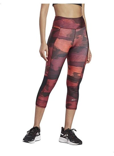 Buy Reebok Patterned High-Waist Front Logo 3/4 Sport Tights for Women S in Egypt