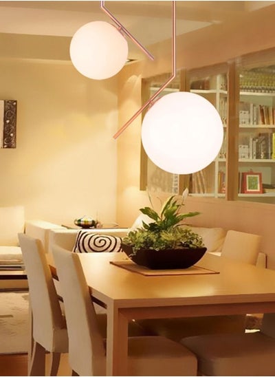 اشتري Nordic Modern Creative Spherical Chandelier Bedroom Living Room Decoration Hanging Light Home Decoration في السعودية