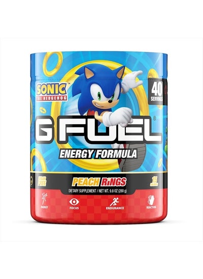 Buy G Fuel Sonic's Peach Rings Energy Powder, 9.8 oz (40 Servings) in UAE