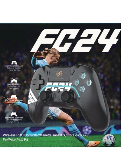 Buy PS4, PS3, PC, iOS, Android Wireless Controller Black FC 24 Edition With Charging Cable - LOG ELECTRONICS in Saudi Arabia