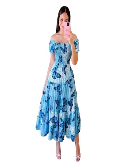 Buy Women's Long Dress - Sky Color in Egypt