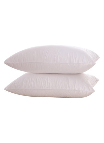 Buy 2 Pcs Cotton Bed Pillows White 48 x 74 cm in UAE