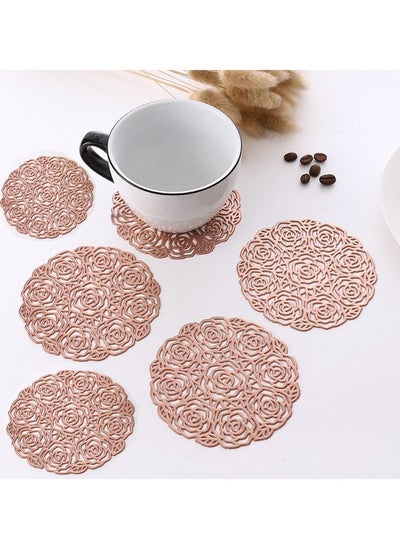 Buy Coasters Set of 6 Hollow PVC Coaster Cup Mats Thanksgiving Table Ornament Decorations for Home Festival in Saudi Arabia