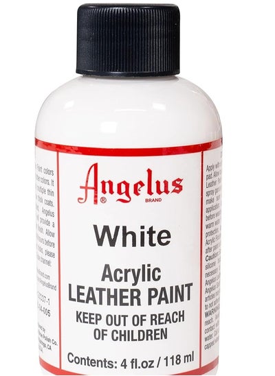 Buy Angelus acrylic leather paint 4oz white in UAE