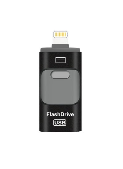 اشتري 256GB USB Flash Drive, Shock Proof Durable External USB Flash Drive, Safe And Stable USB Memory Stick, Convenient And Fast I-flash Drive for iphone, (256GB Black Color) في السعودية