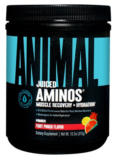 Buy Animal Juiced Aminos Muscle Recovery + Hydration Fruit Punch Flavour 30 Servings in UAE