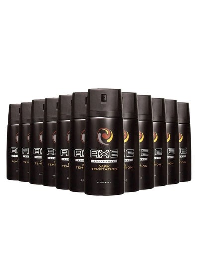 اشتري Axe Dark Temptation Deodorant Body Spray 150ml Pack of 12 في الامارات