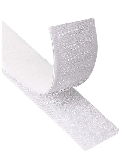 Buy Self Adhesive Strips, Heavy Duty Strong Back Sticky Fastening Tape,Nylon Fabric Fastener Mounting Tapes for Sewing, Crafting,DIY- Indoor or Outdoor Use (White) in Saudi Arabia