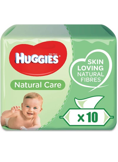 Buy 560-Count Natural Care Baby Wipes 10 Packs x 56 Wipes in UAE