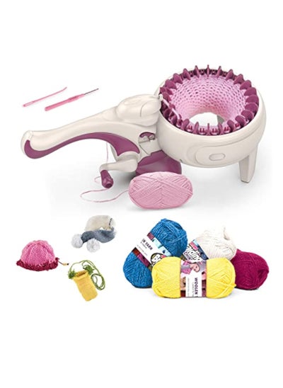 Buy 24 Needles Knitting Machines,Hand-operated Knitting Loom Machine for Kids and Adults,Knitting Board Rotating Double Knit Loom Machine Kit,DIY Knit Scarf Hat Sock in UAE