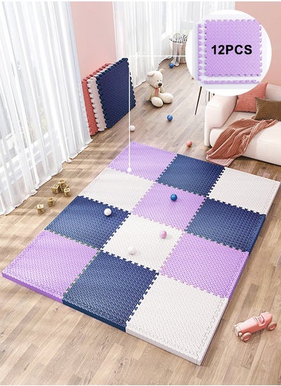 Buy 12 Pcs Toddler Crawling Mat Baby Play Mat Puzzle Foam Carpet in UAE