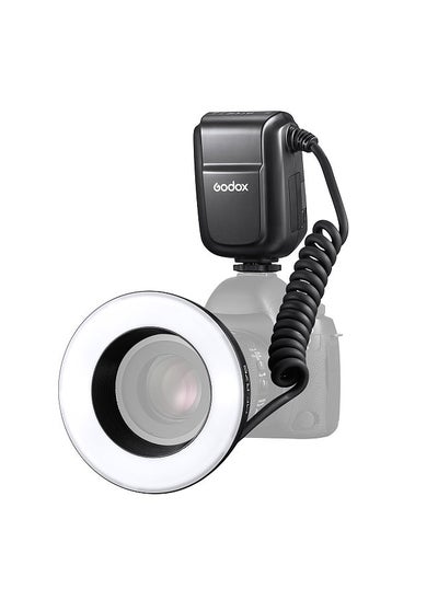 اشتري Godox MF-R76 Universal Macro Ring Flash Light GN14 10 Levels Adjustable Brightness with 8pcs Adapter Ring Large Capacity Battery Replacement في الامارات