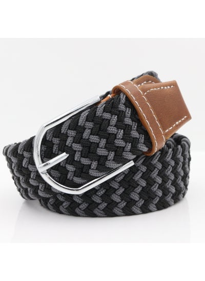 اشتري Mens Knitted Elastic Canvas Belt Breathable Casual11 11 في السعودية