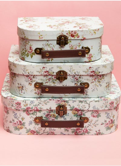 Buy Set Of 3 Wild Rose Suitcases in UAE