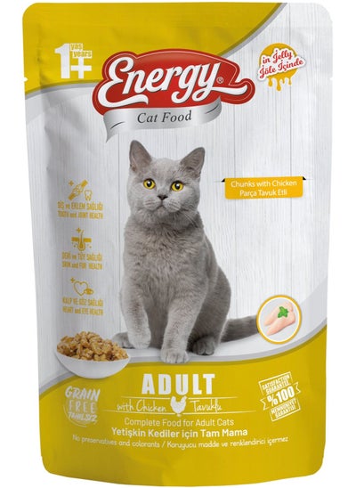 Buy ENERGY adult wet cat food with chicken -85g in UAE