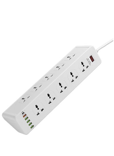 Buy Tycom Power Strip Surge Protector with USB Type C Extension Cord Flat Plug with Widely 10 AC Outlet and 5 USB 1 Type C Small Desktop Station Compact Socket for Travel Home and Office in UAE