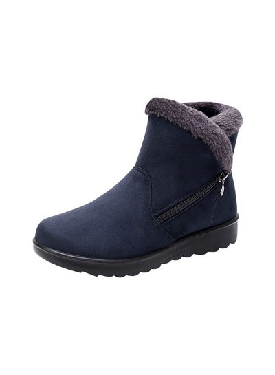 Buy Women's New Warm Snow Boots Cotton Blue in UAE