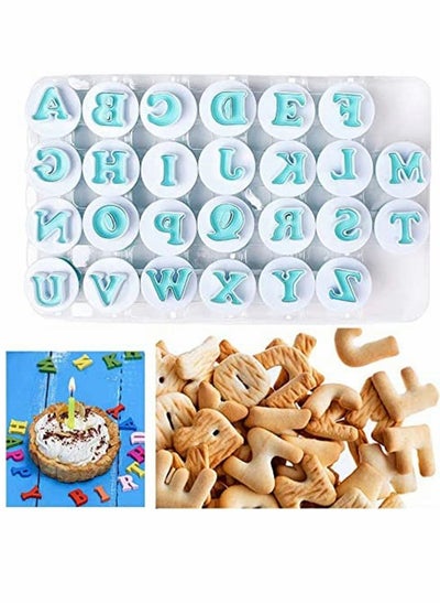 Buy 26 PCS/Set Cookie Stamp Cookie Cutters, Alphabet Letter Fondant Cake Biscuit Mold, Lower Case Letter Shape DIY Cookie Biscuit, Letters Cake Tool Embosser Cutter in Saudi Arabia