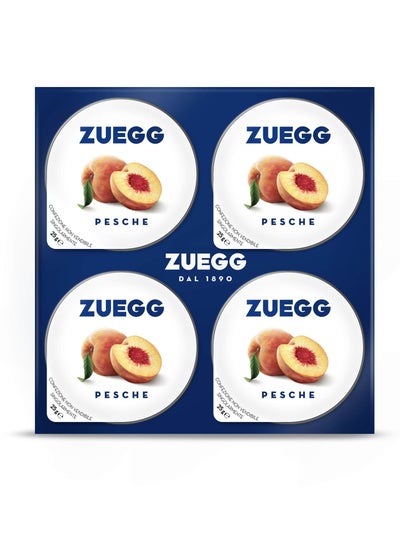 Buy Zuegg Peach Extra Jam Single Portions,4x25g Perfectly Portioned Italian Juice in UAE