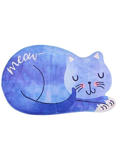 Buy Animal Cat Mat Bathroom Living Room Anti Slip Carpet Rug Kitchen Blue in Saudi Arabia